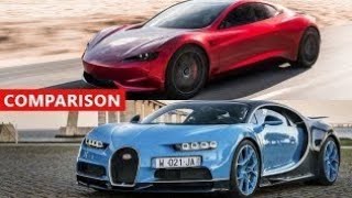 Tesla roadster vs Bugatti chiron [upl. by Bernetta]