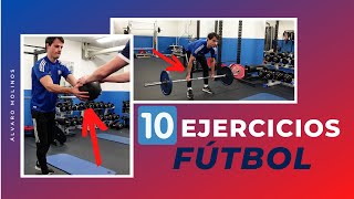 10 EJERCICIOS de GIMNASIO para ISQUIOTIBIALES  Fútbol y Entrenamiento [upl. by Blackmun]