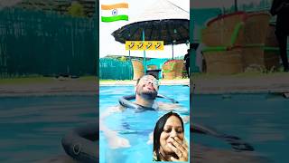 Swimming pool🏊 😲shorts comedy funny swimming dushyantkukreja viralvideo [upl. by Aremahs]