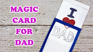 Diy Magic Card for Dad  Magic Fathers Day Card Tutorial  How to make Fathers Day Card [upl. by Isej]