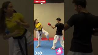 Karate Kumite Practice amp Teaching by Coach karate kumite sports olympics shorts fit uae uk [upl. by Kcirdderf]