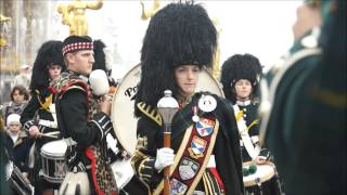 Orchestra of Scottish Pipers and Drummers  Army Bagpipe Music [upl. by Annala408]