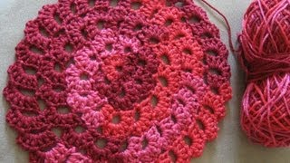 How to Crochet a Spiral Motif Pattern  Butterfly stitch Flower Spiral Motif old tutorial [upl. by Ahsercul447]