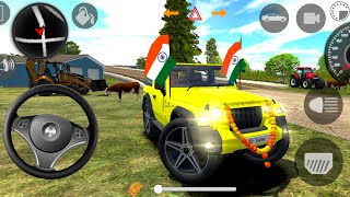 Doller song Modified Mahindra Yellow Thar Indian Car Simulator 3d Minicar jcb truck Jeep Ramp [upl. by Eldridge]