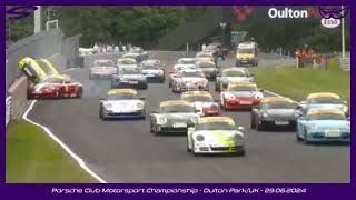 Porsche Club Motorsport Championship Oulton ParkUK 29062024 Crash [upl. by Darooge]