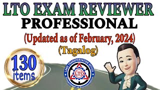 LTO EXAM REVIEWER 2024 FOR PROFESSIONAL DRIVERS LICENSE UPDATED AS OF FEBRUARY 2024 TAGALOG [upl. by Niamrej]