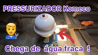 PRESSURIZADOR KOMECO TP820 instalação e dicas 👨‍🔧 chega de água fraca em casa [upl. by Elumas]