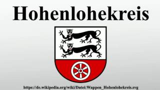 Hohenlohekreis [upl. by Bixler]