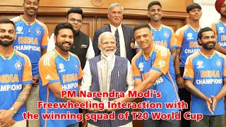 PM Narendra Modi meets Indian Cricket Team 2024  T20 World Cup [upl. by Itraa]