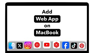 Add Web App on MacBook [upl. by Eslek674]