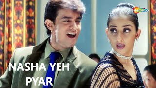 Nasha Yeh Pyar Ka Nasha  Aamir Khan  Manisha  Udit Narayan  Mann  HD Lyrical  Hit Love Song [upl. by Yvel]