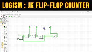 Logisim JK Flipflop Counter [upl. by Nayhr918]