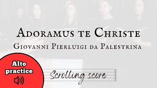 Adoramus te Christe  Palestrina  Alto practice with score [upl. by Ike]