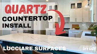 Quartz Countertop Installation Start to Finish with Lucciare Surfaces [upl. by Eaver]