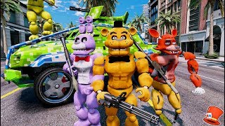 BUFF ANIMATRONIC CRIME FIGHTING TEAM GTA 5 Mods FNAF RedHatter [upl. by Deland]