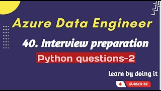 Python Interview Questions Answers  Data Engineer [upl. by Ivory905]