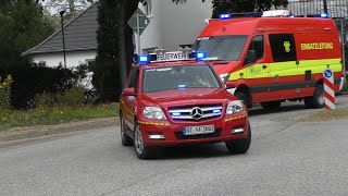 MANV nach Busunfall Einsatzfahrten Feuerwehr und Rettungsdienst zur Großübung in Geesthacht [upl. by Anahsit286]