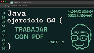 Ejercicio 64 JAVA  TRABAJAR CON PDF  PARTE 1 [upl. by Anida]