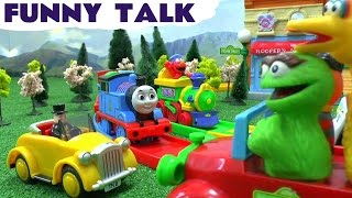 Funny Talking Thomas And Friends And Sesame Street Trains [upl. by Llebyram]