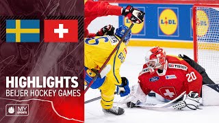 Schweden vs Schweiz 32 nV I Highlights Beijer Hockey Games [upl. by Nylaehs]