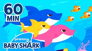 Baby Shark Doo Doo Doo 60 Min  Compilation  Baby Shark Remix  Baby Shark Official [upl. by Anders]