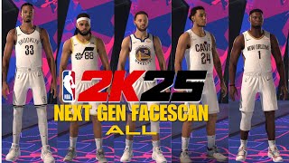 NBA 2K25 NEXT GEN ALL NEW FACESCAN Rookies Included [upl. by Paule7]