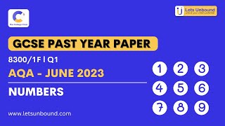 AQA GCSE  Foundation  June 2023  Paper 1  83001F  Q1  Numbers [upl. by Blossom]