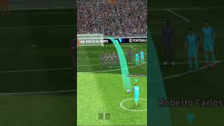 Roberto Carlos free kick efootball pes fifa viralshorts [upl. by Valdis]