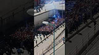 Chegada da claque do FC Porto ao Estádio da Luz  Abril 2023 [upl. by Llenrad]