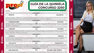 Guia de la Quiniela Progol 2250 [upl. by Rammus]