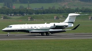 AIRPOWER 24  Gulfstream G650 N1F landing at Zeltweg Air Base [upl. by Zzahc]