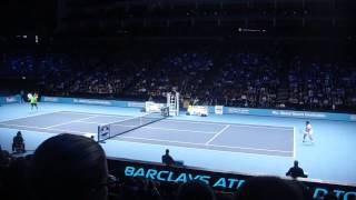 Tipsarevic vs Del Potro  Mini Slice Backhand Battle  Barclays ATP World Tour Finals 2012 [upl. by Damon]