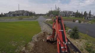 Kubota U35 loading a dump trailer [upl. by Frasch]