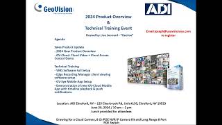 GeoVision Technical Training Event in New York [upl. by Dorison]