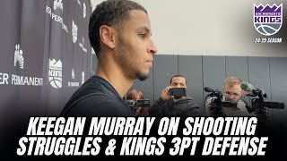 Keegan Murray on shooting struggles amp Kings 3 point defense [upl. by Eidolem476]