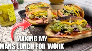 MAKING SUBS FOR MY MANS LUNCH FOR WORK [upl. by Delogu]