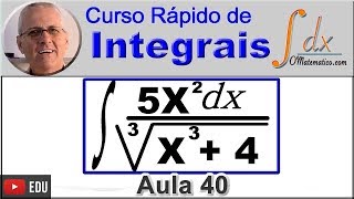 GRINGS  INTEGRAIS  Método da Substituição com raiz   Aula 40 [upl. by Heater]