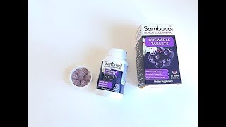 IHERB Sambucol Black Elderberry Cold Flu Relief Самбукол  Видео обзор [upl. by Rahas]