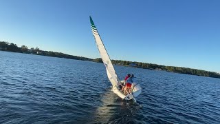 c420 High School Sailing roll tack progression [upl. by Siurtemed]