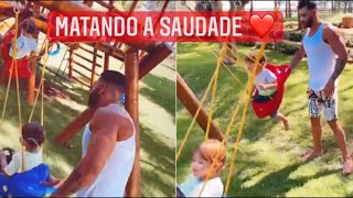 GUSTTAVO LIMA COM OS FILHOS APÓS RÉVEILLON EM ANGRA DOS REIS “Matando saudade” [upl. by Egief]