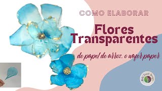 Flores Transparentes con Papel de Arroz [upl. by Cross]