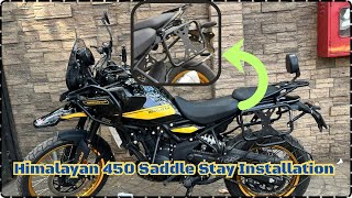 Himalayan 450 Accessories  Saddle Stay Installation himalayan450 mototorque saddlestay [upl. by Metcalf]