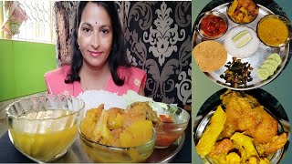 Eating Rice With Katla Machhar Jhol 😋Dal Vendi Aloo Vaja Chatni  mukbang eating asmr [upl. by Olivier924]