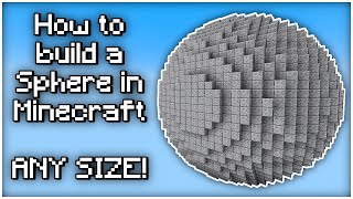 🌐How to Build a PERFECT Sphere of ANY SIZE in Minecraft [upl. by Letti]