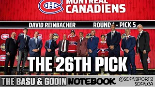 What should the Canadiens do with the 26th overall pick  The Basu amp Godin Notebook [upl. by Hardie]