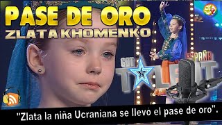 💙💛 Zlata Khomenko Got Talent España 2022 👧🥇 Zlata la niña Ucraniana se llevó el pase de oro 🔊 [upl. by Anikehs]