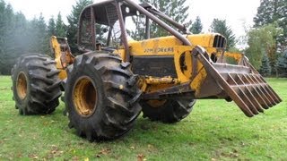 John Deere 540A Log Skidder [upl. by Htebsil]