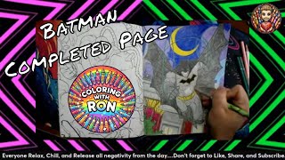 Color amp Unwind  Adult Coloring  DC Comics Batman  Part 3 [upl. by Suivart]