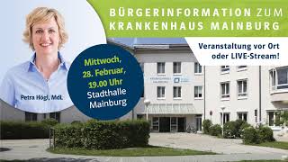 Livestream von Bürgerinformation Krankenhaus Mainburg [upl. by Countess]