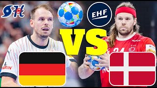 Germany vs Denmark Handball Live Play by Play  EHF EURO 2024 [upl. by Akisey]